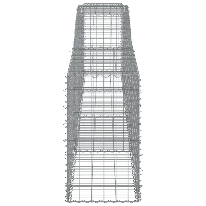 Arched Gabion Baskets 4 pcs 400x50x80/100 cm Galvanised Iron