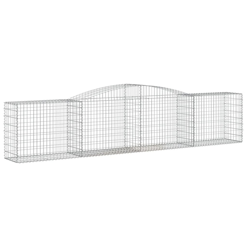 Arched Gabion Baskets 9 pcs 400x50x80/100 cm Galvanised Iron