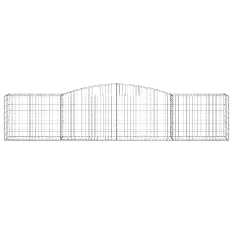 Arched Gabion Baskets 9 pcs 400x50x80/100 cm Galvanised Iron