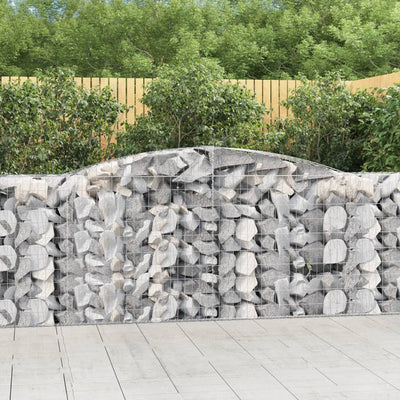 Arched Gabion Baskets 5 pcs 400x50x100/120 cm Galvanised Iron