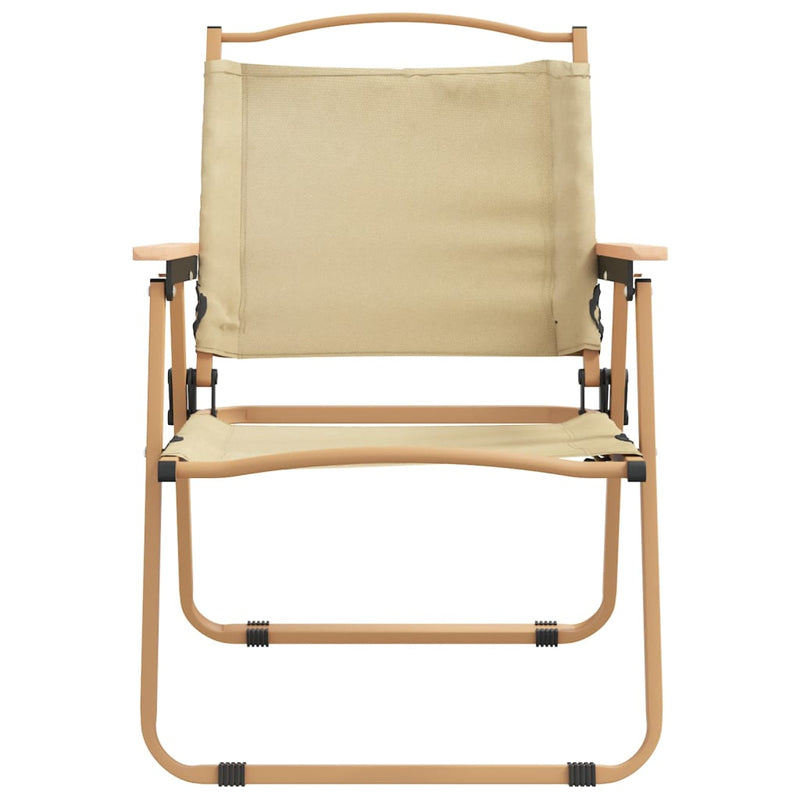 Camping Chairs 2 pcs Beige 54x55x78 cm Oxford Fabric