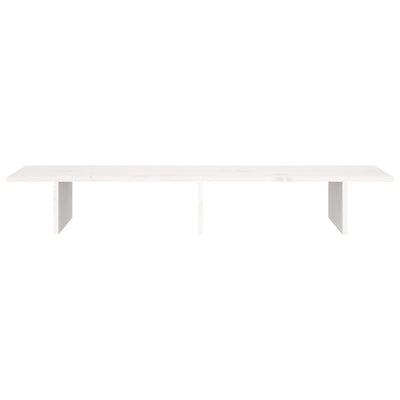 Monitor Stand White 100x27x15 cm Solid Wood Pine