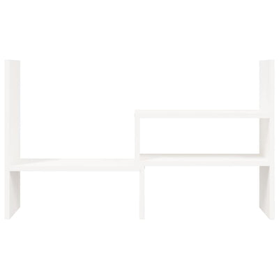 Monitor Stand White (39-72)x17x43 cm Solid Wood Pine