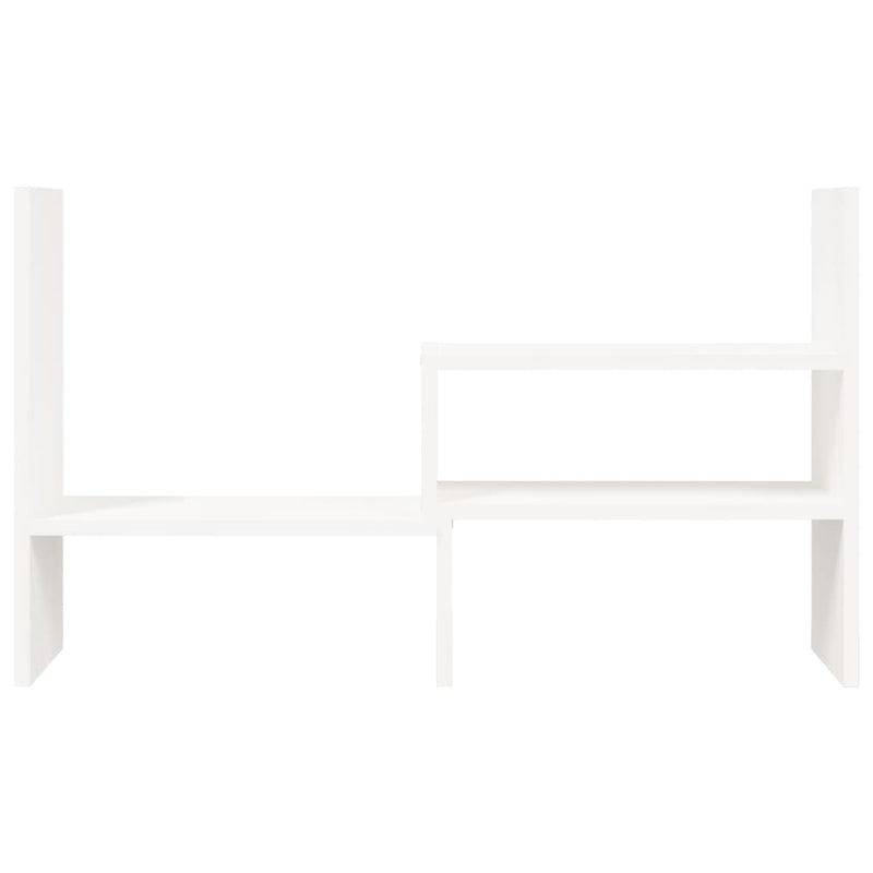 Monitor Stand White (39-72)x17x43 cm Solid Wood Pine