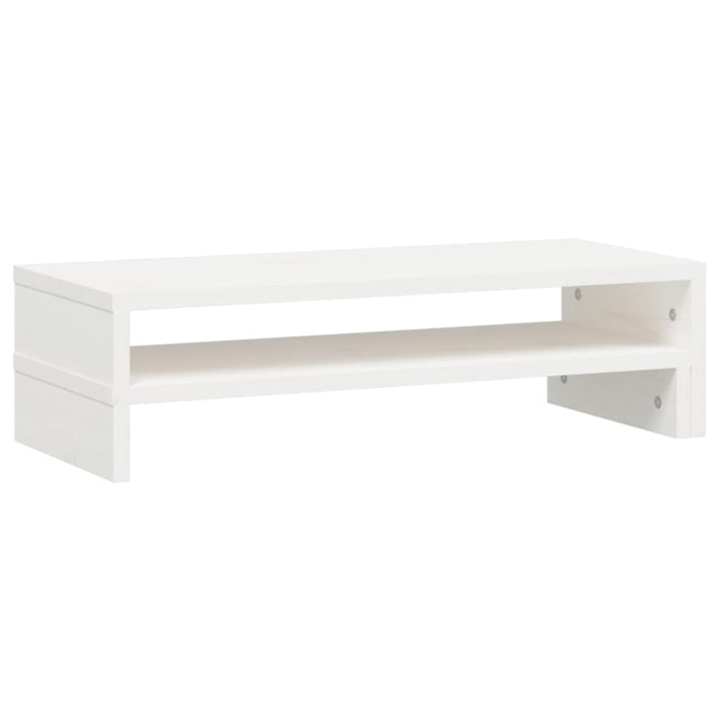 Monitor Stand White (52-101)x22x14 cm Solid Wood Pine