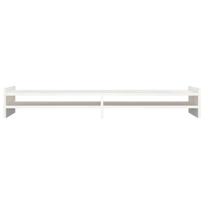 Monitor Stand White 100x27x15 cm Solid Wood Pine