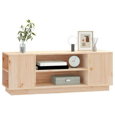 TV Cabinet 110x35x40.5 cm Solid Wood Pine