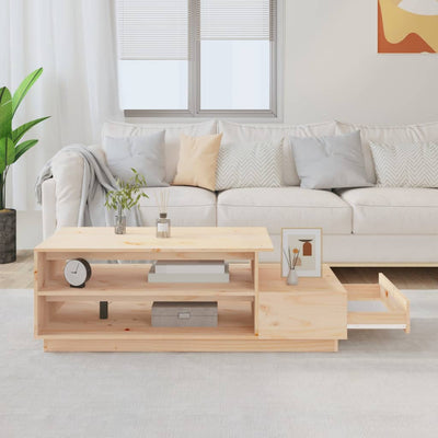 Coffee Table 120x50x40.5 cm Solid Wood Pine