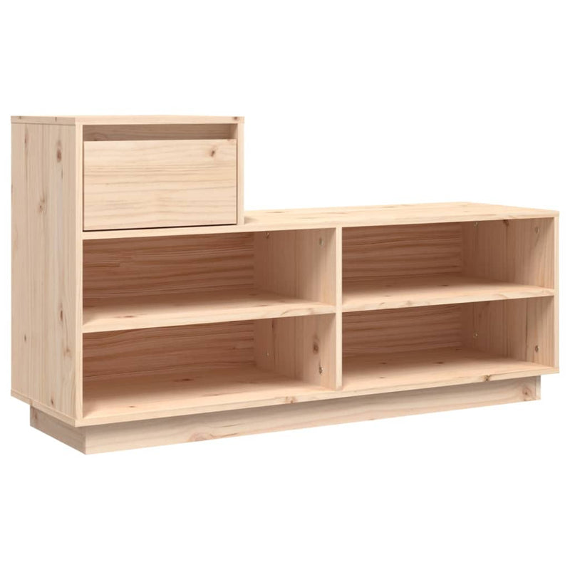 Shoe Cabinet 110x34x61 cm Solid Wood Pine