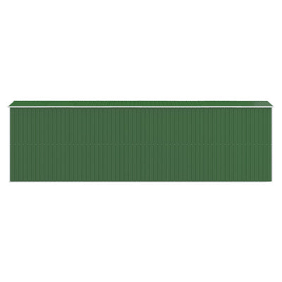 Garden Shed Green 192x606x223 cm Galvanised Steel