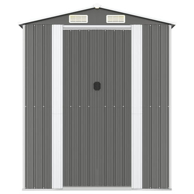 Garden Shed Light Grey 192x191x223 cm Galvanised Steel