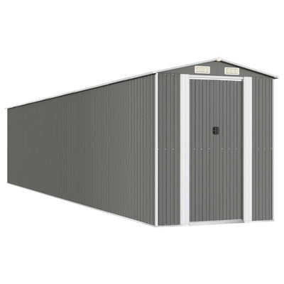 Garden Shed Light Grey 192x1021x223 cm Galvanised Steel