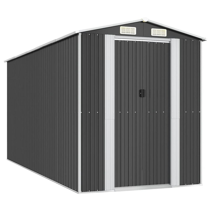 Garden Shed Anthracite 192x440x223 cm Galvanised Steel