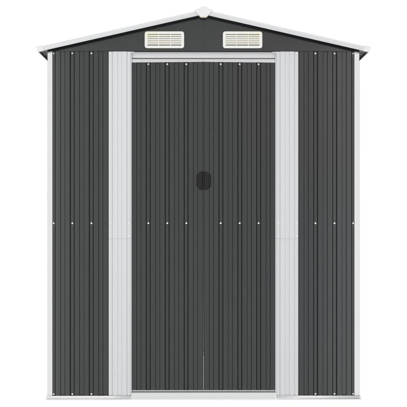 Garden Shed Anthracite 192x440x223 cm Galvanised Steel