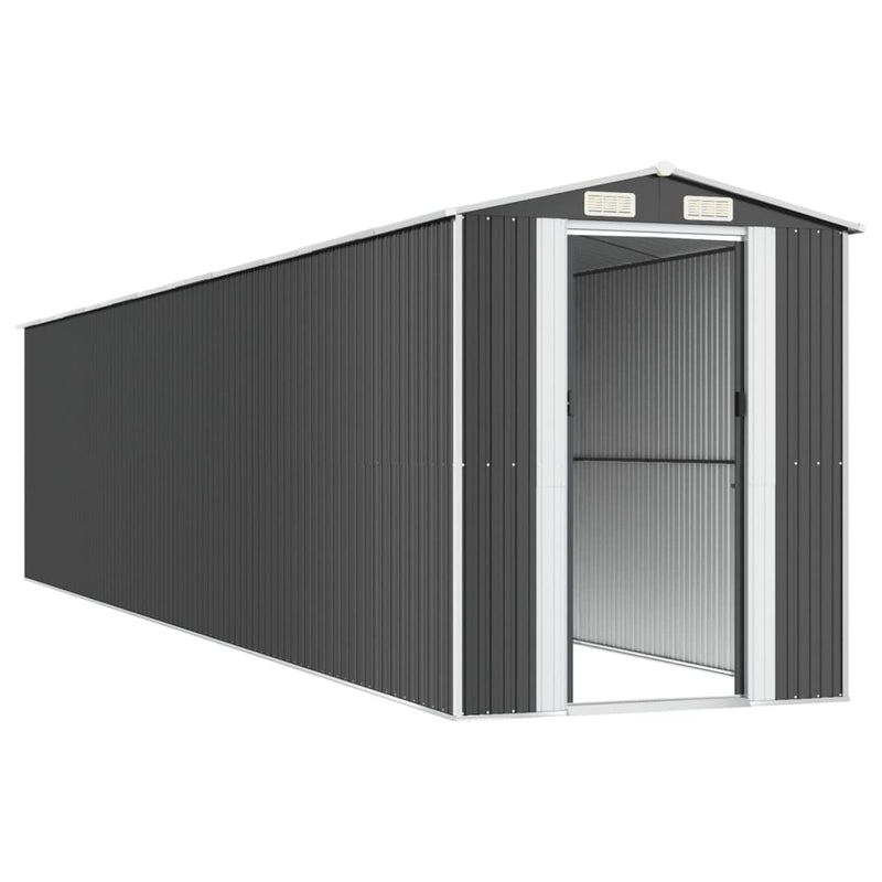 Garden Shed Anthracite 192x938x223 cm Galvanised Steel