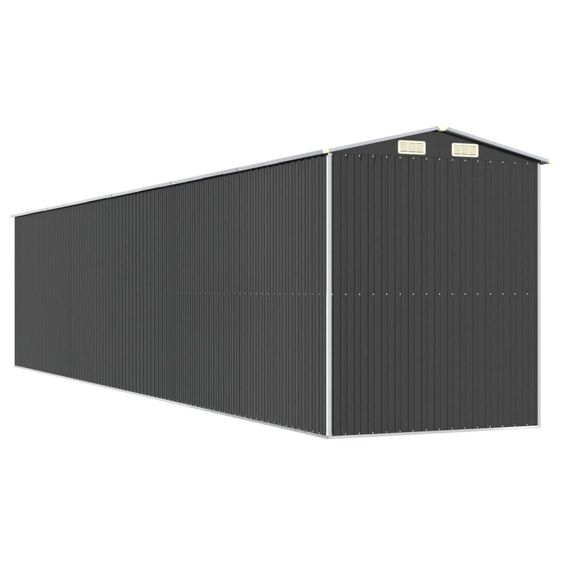 Garden Shed Anthracite 192x938x223 cm Galvanised Steel