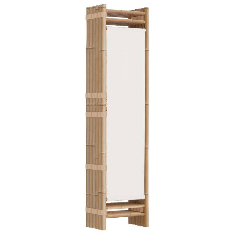 Folding 6-Panel Room Divider 240 cm Bamboo and Canvas