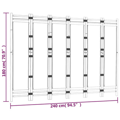 Folding 6-Panel Room Divider 240 cm Bamboo and Canvas