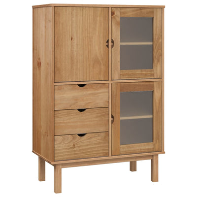 Highboard OTTA 85x43x125 cm Solid Wood Pine