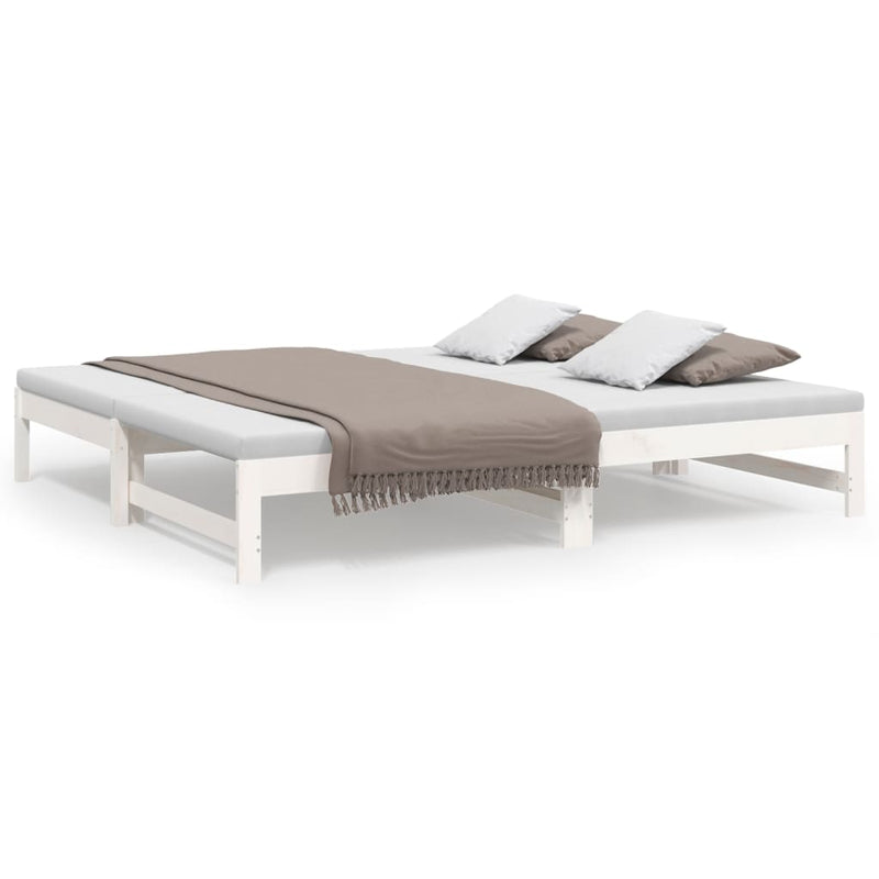 Pull-out Day Bed without Mattress White 2x(90x190) cm