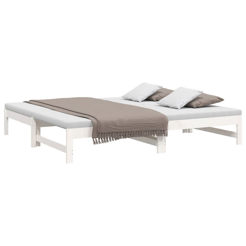 Pull-out Day Bed without Mattress White 2x(90x190) cm