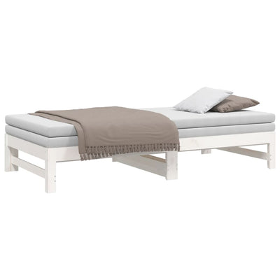 Pull-out Day Bed without Mattress White 2x(90x190) cm