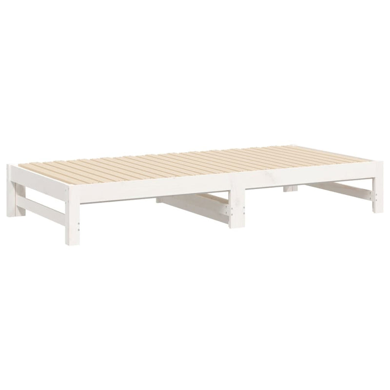 Pull-out Day Bed without Mattress White 2x(90x190) cm