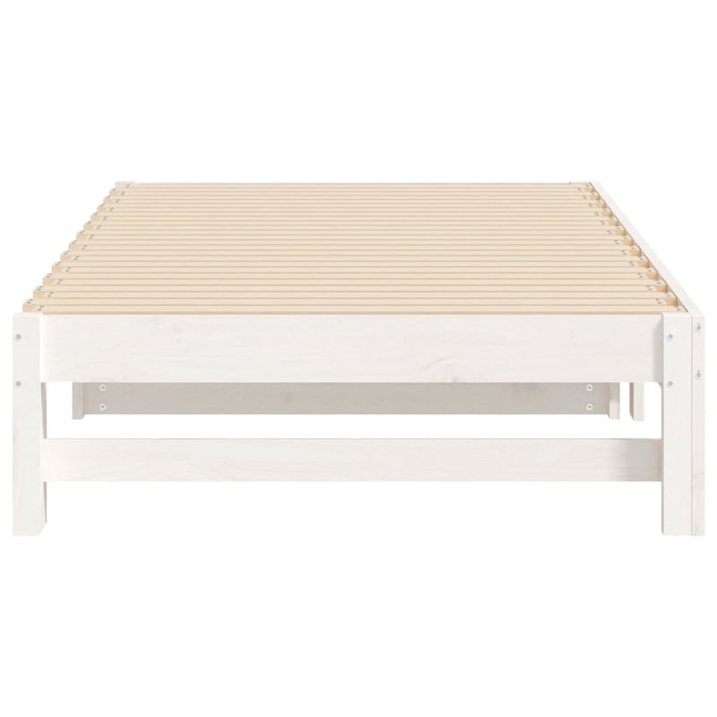 Pull-out Day Bed without Mattress White 2x(90x190) cm