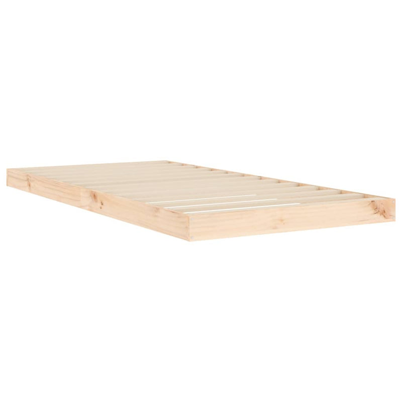 Bed Frame without Mattress 90x190 cm Solid Wood Pine