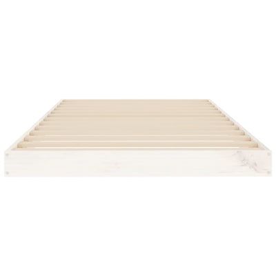 Bed Frame without Mattress White 90x190 cm Solid Wood Pine