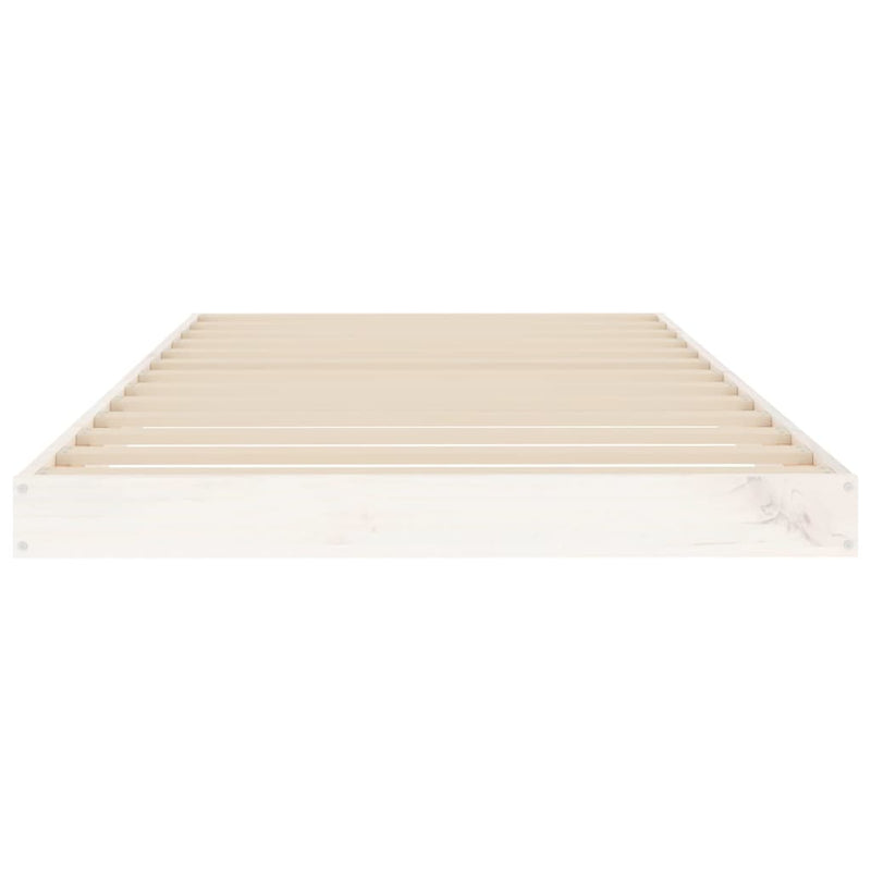 Bed Frame without Mattress White 90x190 cm Solid Wood Pine