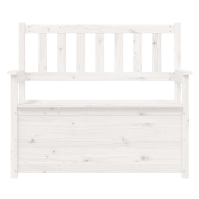 Bench White 112.5x51.5x96.5 cm Solid Wood Pine