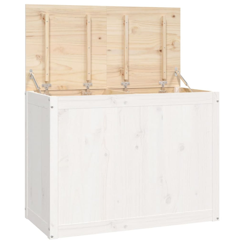 Laundry Box White 88.5x44x66 cm Solid Wood Pine