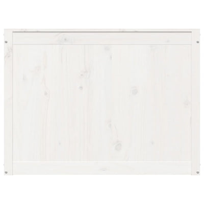 Laundry Box White 88.5x44x66 cm Solid Wood Pine