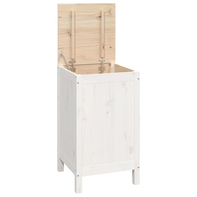 Laundry Box White 44x44x76 cm Solid Wood Pine