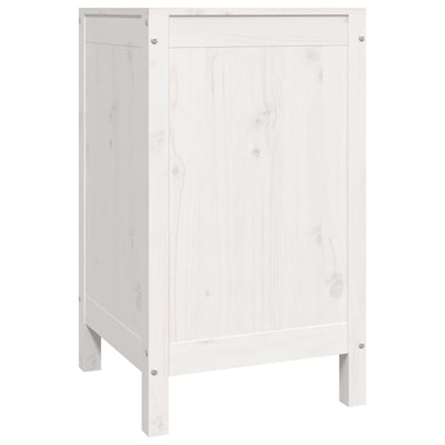 Laundry Box White 44x44x76 cm Solid Wood Pine