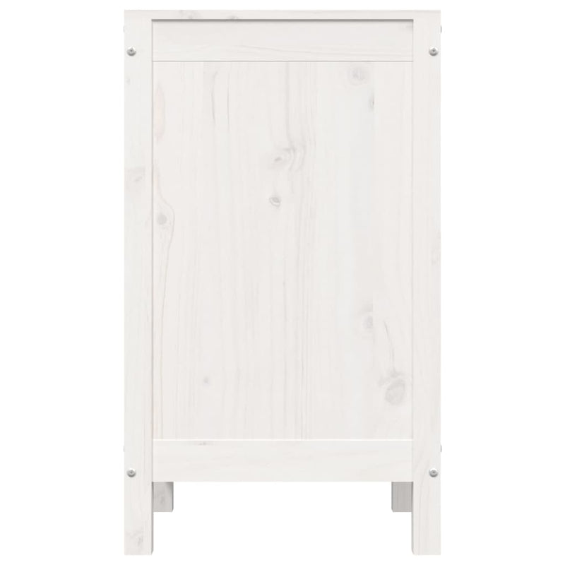 Laundry Box White 44x44x76 cm Solid Wood Pine