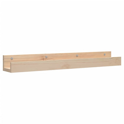 Wall Shelves 2 pcs 80x12x9 cm Solid Wood Pine