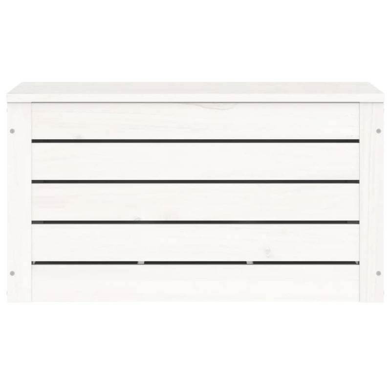 Storage Box White 59.5x36.5x33 cm Solid Wood Pine