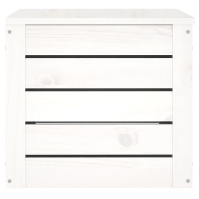 Storage Box White 59.5x36.5x33 cm Solid Wood Pine