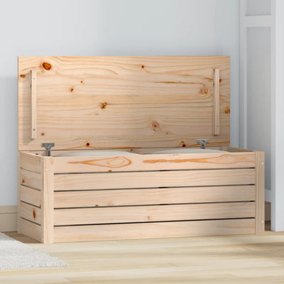 Storage Box 89x36.5x33 cm Solid Wood Pine