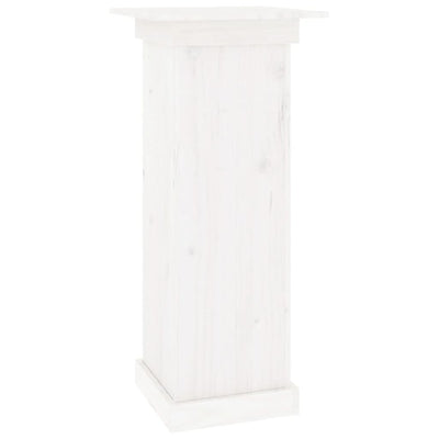 Flower Stand White 40x40x90 cm Solid Wood Pine