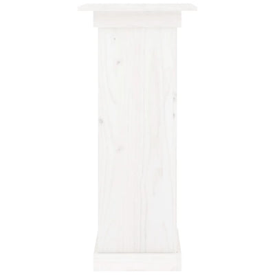 Flower Stand White 40x40x90 cm Solid Wood Pine