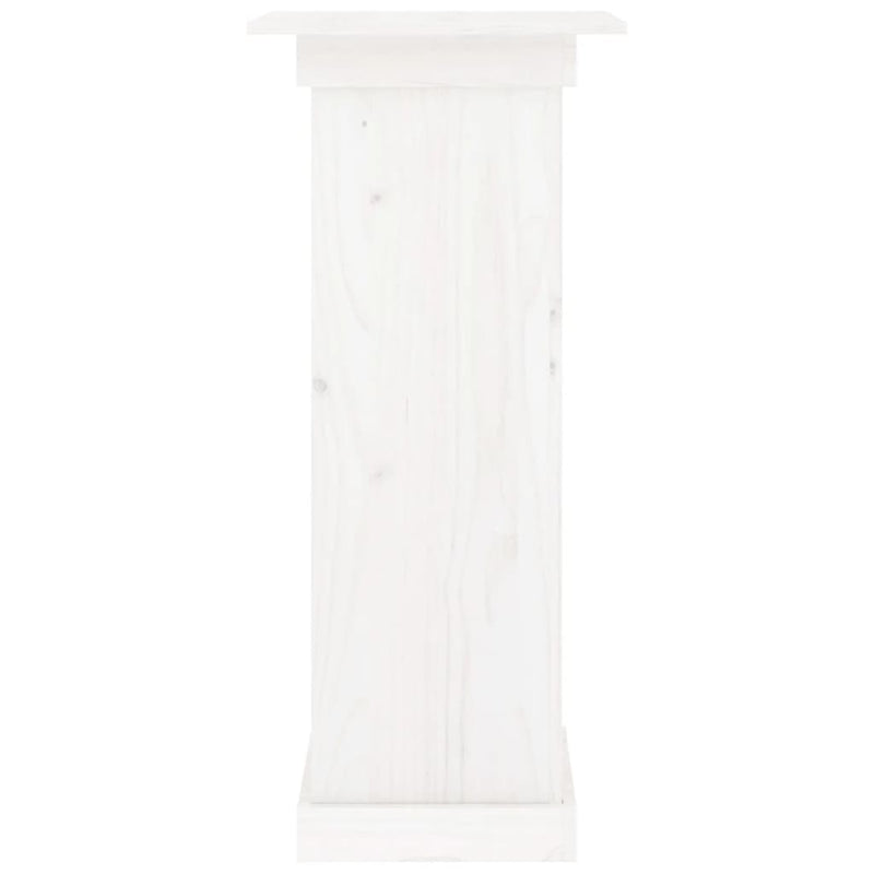 Flower Stand White 40x40x90 cm Solid Wood Pine