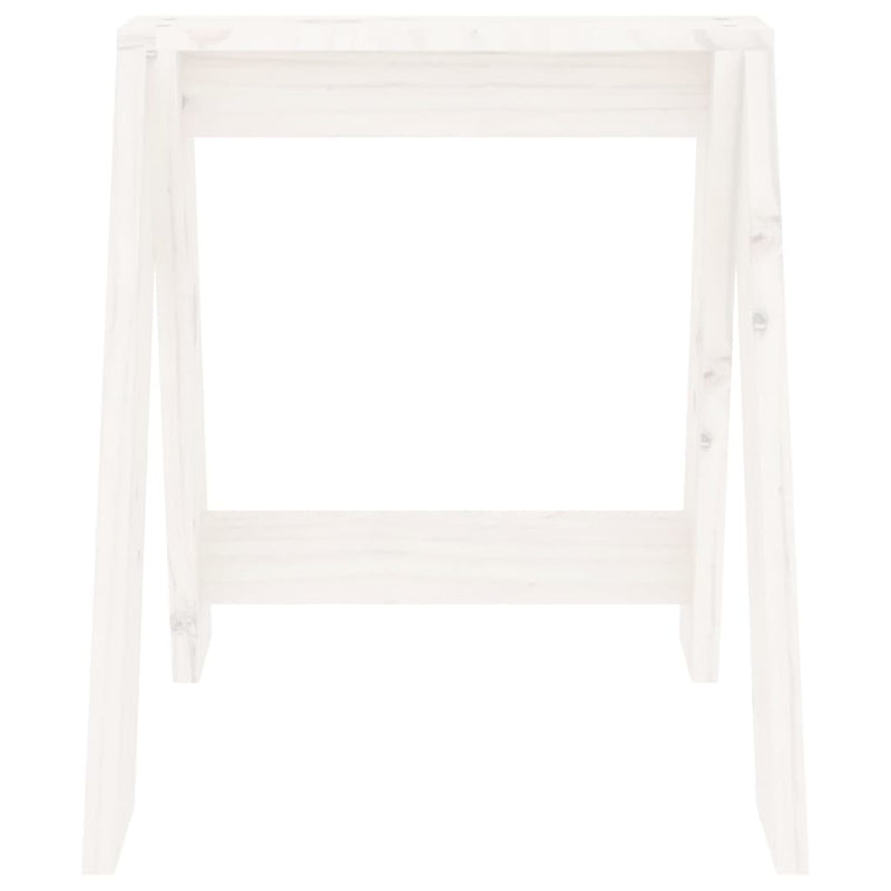 Stools 2 pcs White 40x40x45 cm Solid Wood Pine