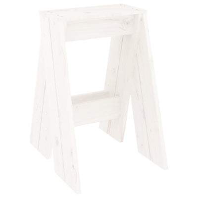 Stools 2 pcs White 40x40x60 cm Solid Wood Pine