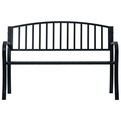 Garden Bench Black 120 cm Steel