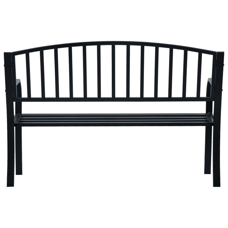 Garden Bench Black 120 cm Steel