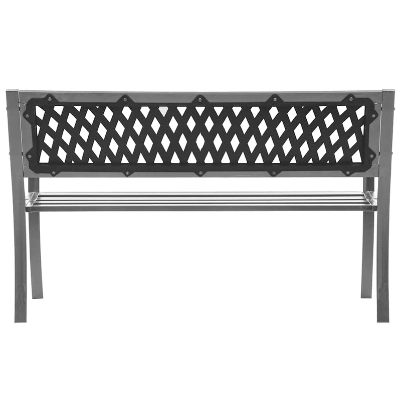 Garden Bench Black 120 cm Steel