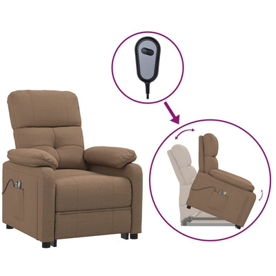 Stand up Massage Chair Brown Fabric